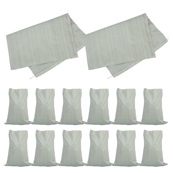 Worgeous 20 Pcs Reusable Sand Bags for Flooding Tea Pp Snakeskin Grey