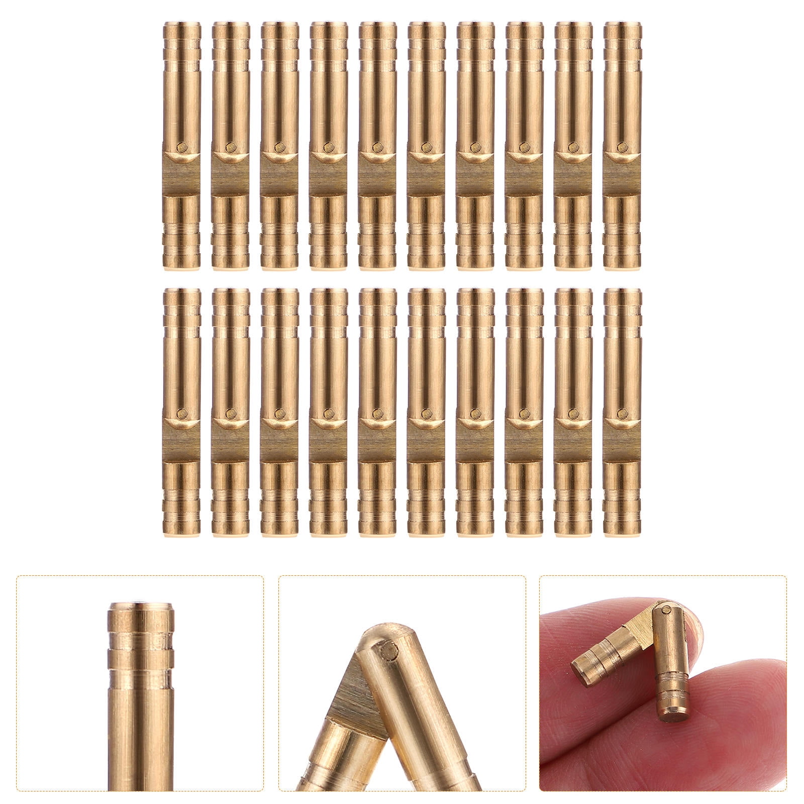 Worgeous 20 Pcs Spring Hinges Copper Cylindrical Hinge Smooth Hinges 2 ...