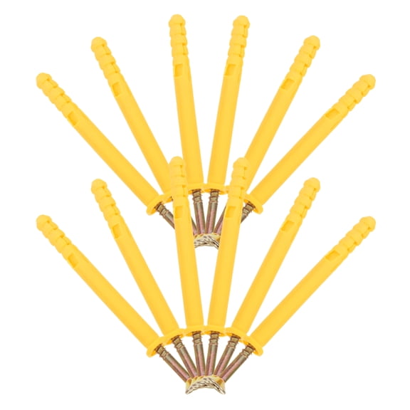 WHAMVOX Yellow Drywall Anchors Kit with Stainless Steel Screws for Home Use Plastic 20pcs