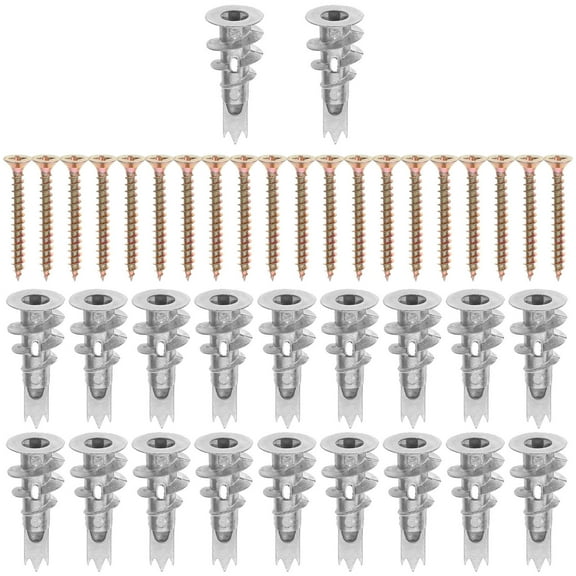 Worgeous 20 Sets Zinc Alloy Iron Self Drilling Drywall Anchors For Home Decor
