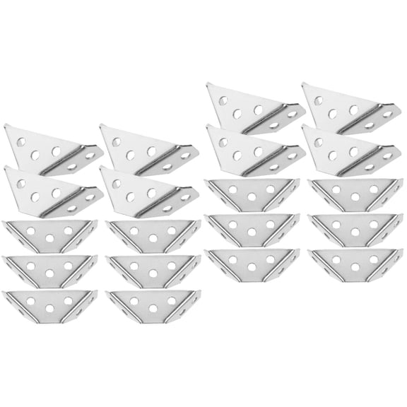 Worgeous 20 pcs  Corner Brackets Metal Braces Angle Bracket Trapeziform Corner Braces Shelf Brackets