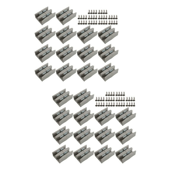 Worgeous 20 pcs  Glass Sliding Door Guides Glass Door Slider Portable Shower Door Guides