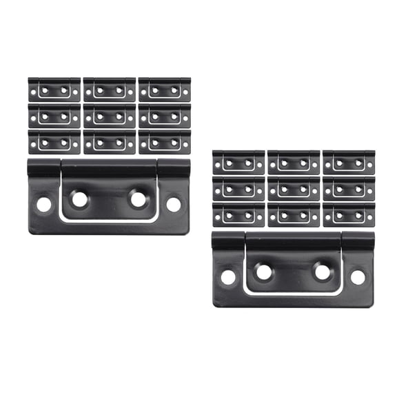 Worgeous 20 pcs  Iron Hinges for Cabinets Door Matte Black Self Closing Hinges for Doors Heavy Duty Lid Support Hinge Hidden Door Hinge Jewelry Box Hinges