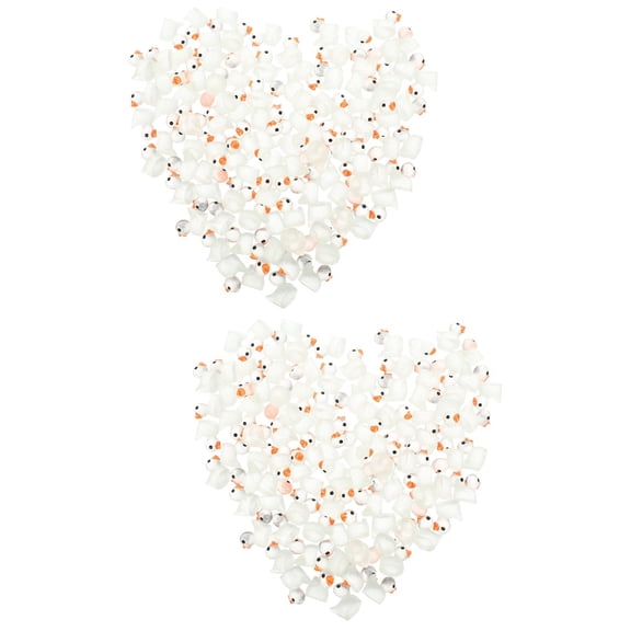 Worgeous 200 pcs Mini Figurines Glow In The Mini Resin Figures Miniature Scene Layout Decors