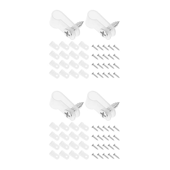 Worgeous 200 pcs Rope Light P/ Mounting Clips 1/ 4 Inch with Stainless Steel Screws Cable Clips Wire Clamp for Wire Management Rope Light Clips for Outside String Lights