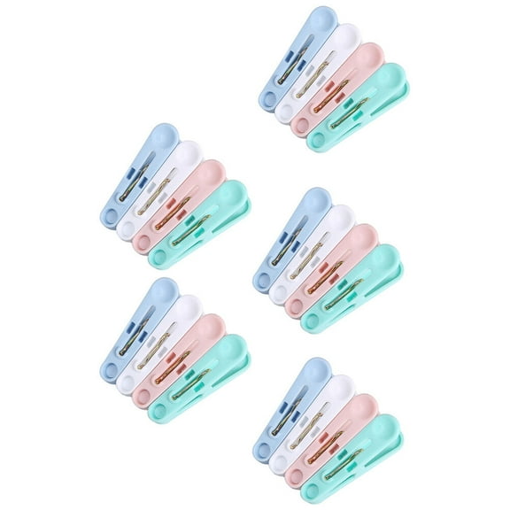 Worgeous 200 pcs  Sock Fixing Clips Plastic Windproof Clothespins Practical Clothespins
