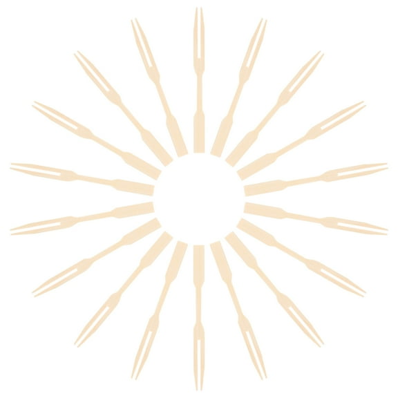 Worgeous 200PCS Bamboo Appetizer Forks Bamboo Fork Charcuterie Mini Forks Appetizers Forks Small Appetizer Picks for Weddings Party