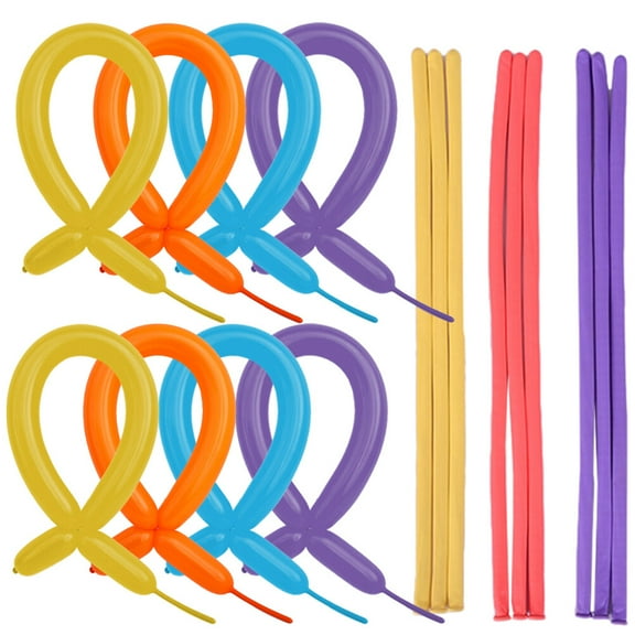 Worgeous 200pcs Long Balloons Latex Twisting Balloons Decorative DIY Balloons(Random Color)