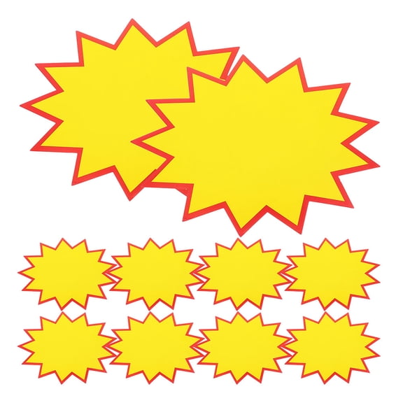 WHAMVOX Yellow Explosion Stickers for Supermarket Supplies Clear Price Tags Eye-Catching Design 200pcs