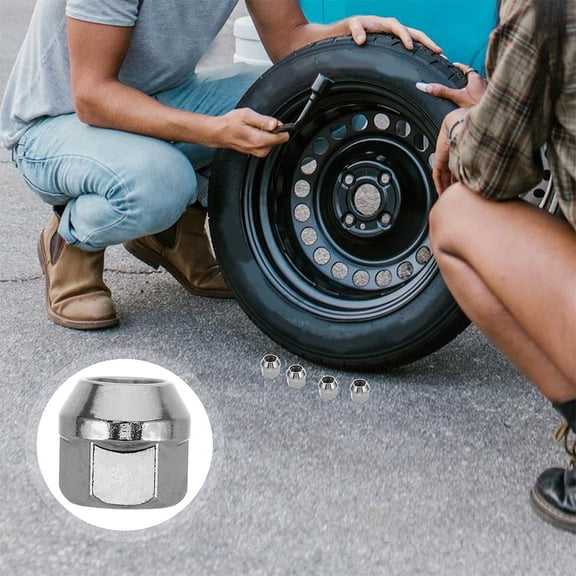 RENACLIPY 20PCS Wheel Lug Nut Socket Set Flange Nuts Steel Automotive Car Accessories