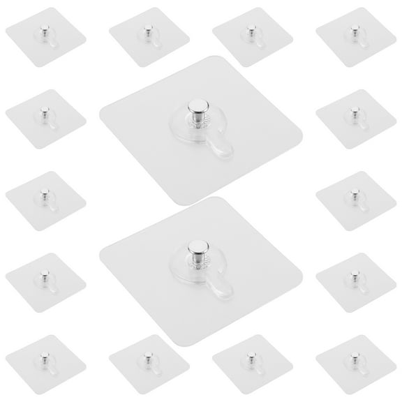 Worgeous Plastic Non Trace Wall Picture Hooks Wall Hooks Transparent 20pcs