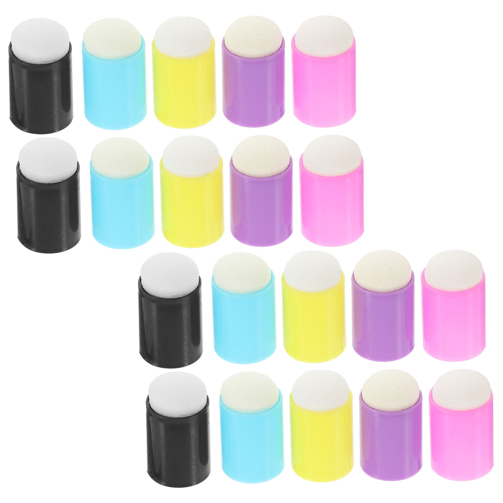Worgeous 20Pcs Finger Sponge Dauber Finger Painting Sponge Art Craft Daubers for Stamping