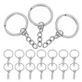 thumbnail image 1 of Worgeous 20-Pack Flat Metal Key for Keychains, Round O-Shaped Keychain , Ideal for Crafts and Accessories, 1 of 8