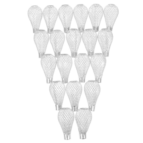 Worgeous 20pcs Christmas Light String Lampshade Wire Mesh Mini Lampshade Bulb Shaped Chandelier Light Cover Pendant Lamp Shade For Table Bedside Floor Lights