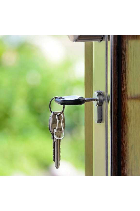 20-Pack Metal Carabiner Keychain Clips Small Snap Hooks for Ropes Chains Lightweight 0.6x0.5x0.1in