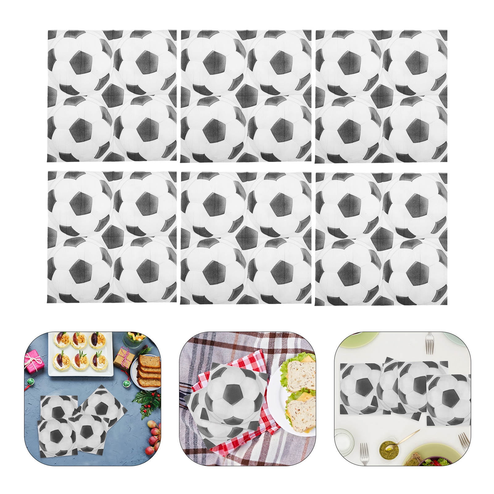 Worgeous 20pcs Soccer Theme Party Napkins Football Dinner Napkins For Sports Themed Napkins Soccer Party Favors Football Party Decorations