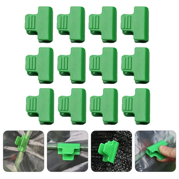 Worgeous 24 Pcs Durable Plastic Clamps for Shading Net Rod Buckle Fixed Clamp