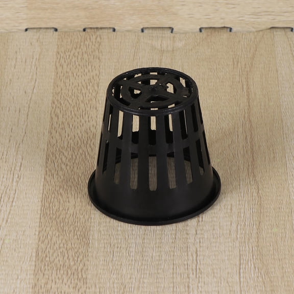 Worgeous 24 Pcs Hydroponics Net Pot Irrigation System Garden Planter Pots Black
