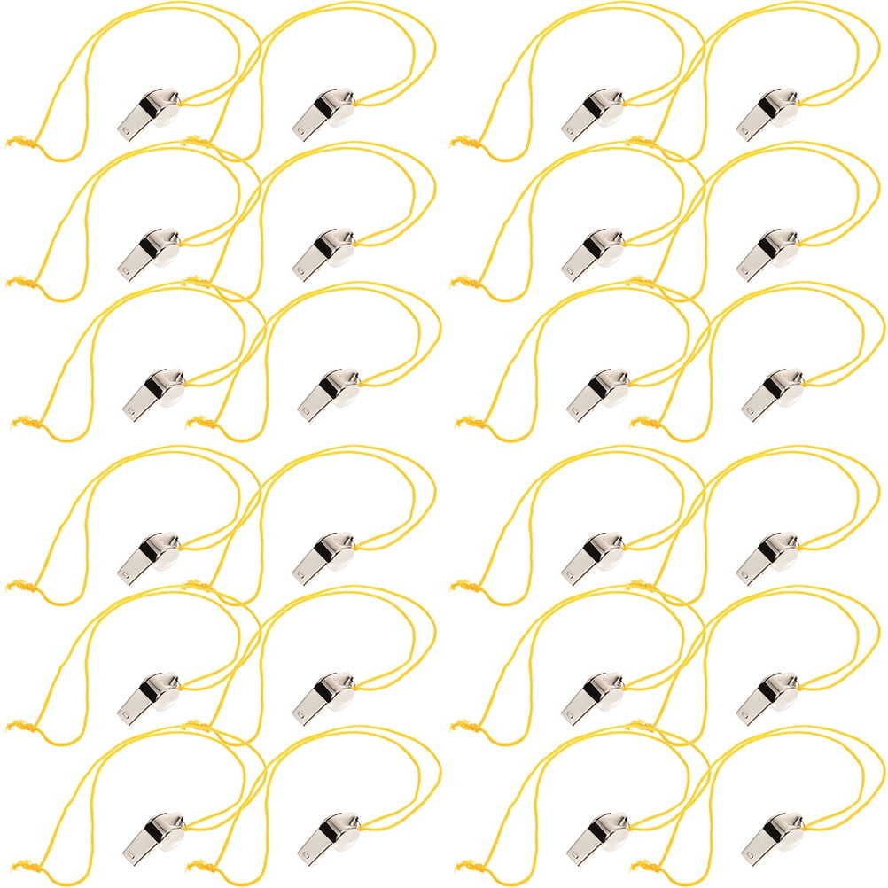 Worgeous 24pcs Multi-Function Emergency Survival Whistles for Camping Hiking Outdoor Safety