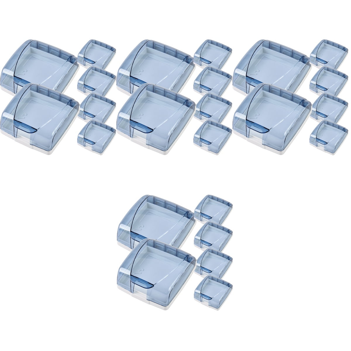 Worgeous 24 pcs Self-adhesive Outlet Cover Electrical Outlet Cover Single Slot Receptacle Protector