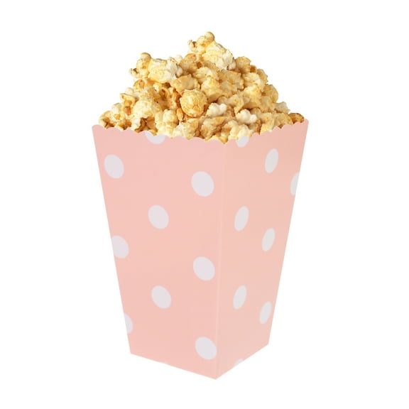 COSMOBETTY Plastic Popcorn Bucket Popcorn Holder Pink 24pcs Picnics