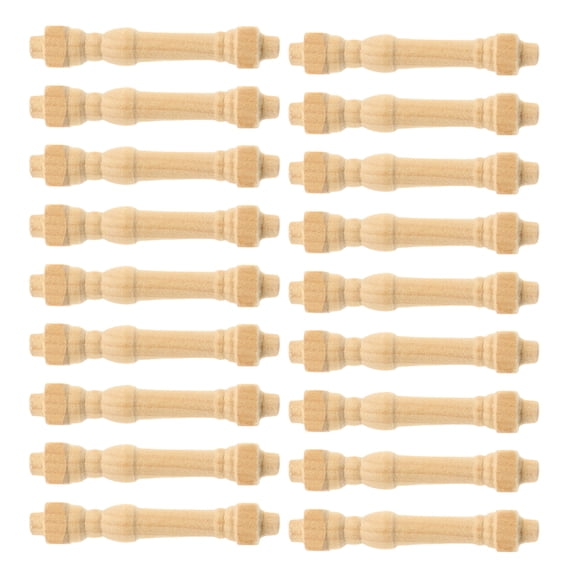 WHAMVOX Dollhouse Staircase Beige Decorative for Dollhouse Living Room 24Pcs 1.97X0.31X0.31in