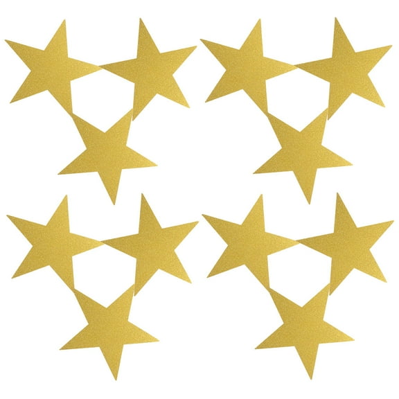 SEWCHICS Poster Board Shapes Gold Star Paper Cutouts Golden Paper 24Pcs Bulletin Board Supplies