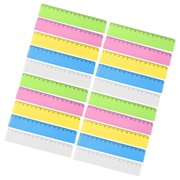 Worgeous 25 Pcs Multi-function Student Ruler Rulers for Students Pupils