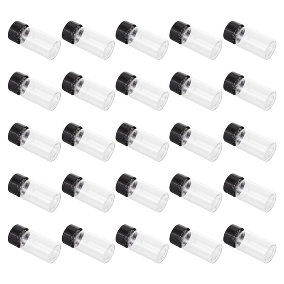 COSMOBETTY Sample Bottles Glass Transparent 25Pcs 1.6x1.6x0.7In