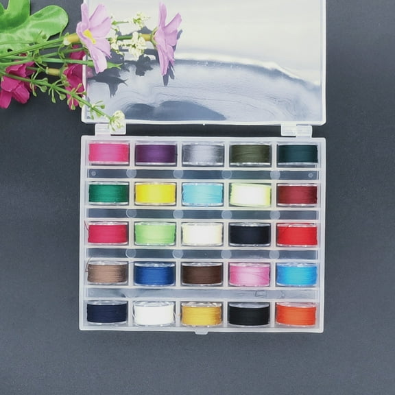 Worgeous 25 Pcs White Bobbin Case Sewing Thread Sewing Machine Bobbins 2.00X2.00X1.50CM