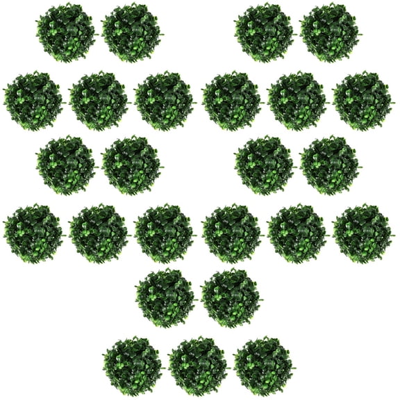Worgeous 25 pcs Artificial Boxwood Topiary Plants Hanging Plants Decorative Balls Boxwood Plants Wedding Hotel Front Porch Topiary Indoor Outdoor 12cm