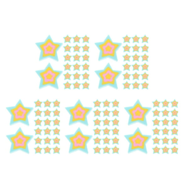 Worgeous 250 pcs  Cartoon Miniature Eraser Multi-function Mini Erasers Small Erasers Mini Novelty Erasers Household Star Erasers Bulk Mini Erasers Tiny Erasers Delicate Miniature Erasers