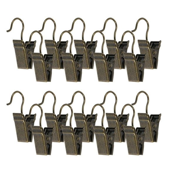 Worgeous 25PCS Iron Hanging Clips RV Awning Lights Clips Outdoor Camping Essentials Shower Curtains Clips for Bathroom and Outdoor Use