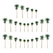 FESTFENDS Coconut-Shaped Adornments Green ABS Model Trees for Decor 25Pcs