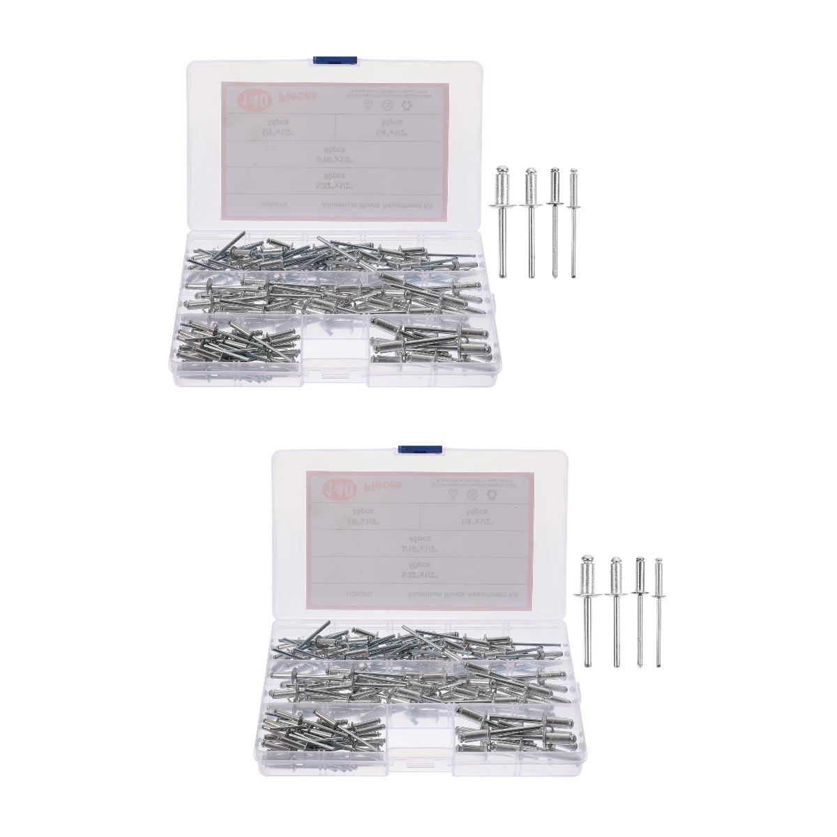 Worgeous 280 pcs Pop Rivets Aluminum Alloy Blind Rivet with Flange ...