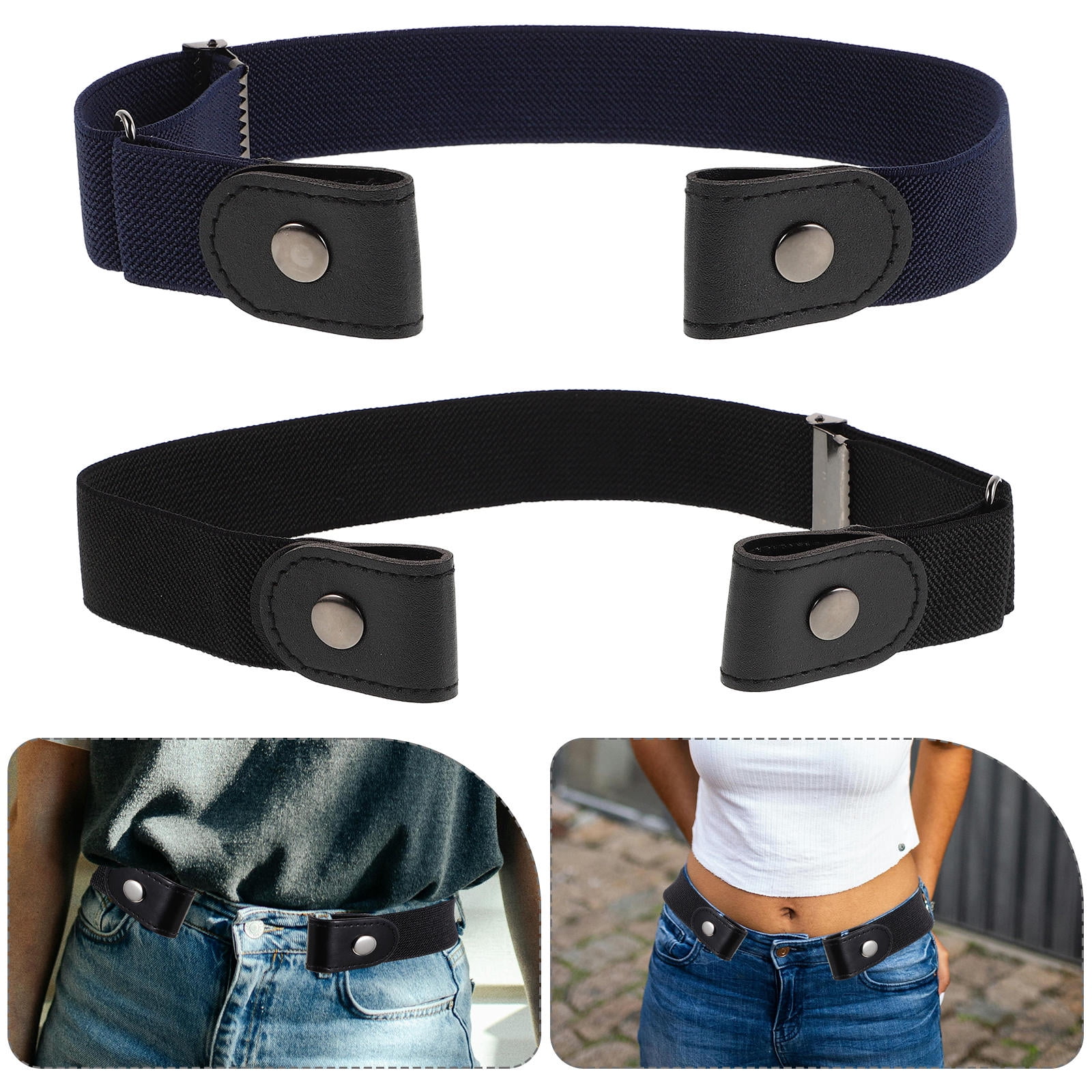 No Buckle Belt for Women and Men Comfortable Adjustable Invisible BELTROAD No Buckle Belts for Men Women Side Belt without  main image 3