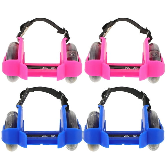 Worgeous 2Pairs Skate Shoes with Light-up Wheels for Children over 6 Years Old Skating