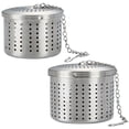 thumbnail image 1 of Worgeous 2Pcs 5.80X5.80X1.57Inch Loose Tea Strainer Easy to Clean Kitchen Tool, 1 of 8
