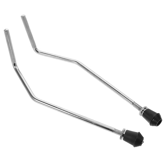 Worgeous 2Pcs Bass Drum Legs Riser Floor Foot Replacement Set Mount Part Accessories For Drummer Percussionist Silver