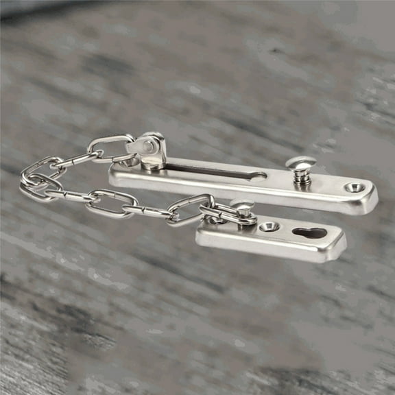 Worgeous 2Pcs Door Lock Chain for Home Use Stainless Steel Secure Bolt with Viewing Gap 6.3 Inches