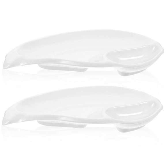 Worgeous 2Pcs Fish Plate for Sushi Snail Shape for Parties and Guests