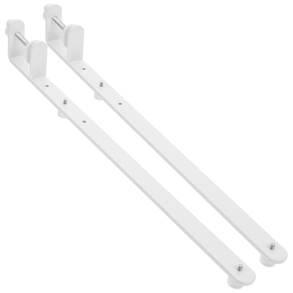 Worgeous 2Pcs  Fixed Bracket Clamps C Brackets for Mounting Table Clamps Peg Board Hook Clip Retainers Pegboard on Over The Table Rod Stand White