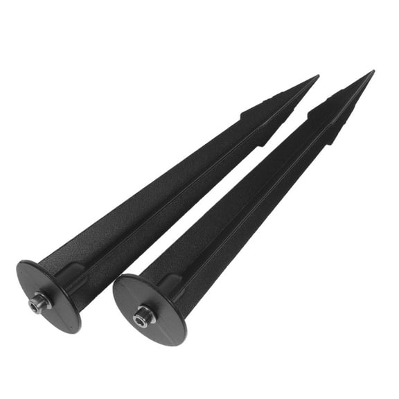 WHAMVOX Durable Aluminum Alloy Solar Light Stakes for Garden with Stable Support and Weather Resistance Black 2 Pieces