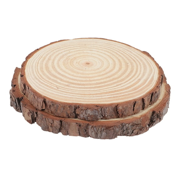 HOOWIFFY Garden Paver Wood Beige 2 Pieces for Lawn Pathway and Home Outdoor Decor and Stylish