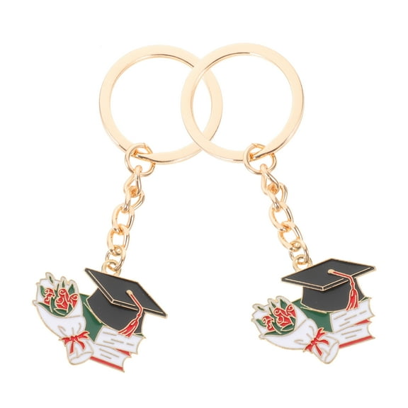 Worgeous 2Pcs Graduation Season Key Ring Key Hanging Pendants Backpack Purse Hanging