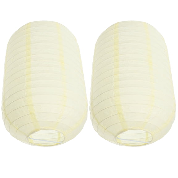 SEWCHICS Old Fashioned Japanese Lanterns Lanterns Parties Beige 2Pcs 11.4X7.5X7.5in