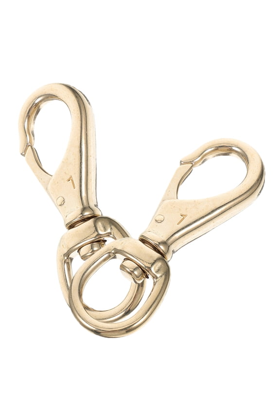Worgeous 2Pcs Heavy Duty Brass Swivel Hook Clip For Large Dog Harnesses And Keychains 360 Degree Rotating Design Ideal For Outdoor Activities Training And Walking