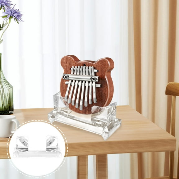 Worgeous 2Pcs Kalimba Holder Acrylic Bracket Modern Kalimba Display Rack for Home 3.73X1.38X1.38in