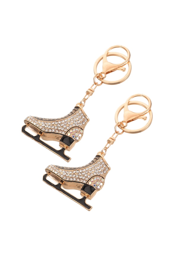 2Pcs Novelty Hanging Keychains Small Ice Skates Keychains Adorable Small Keychains Backpack Decors