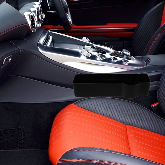 Worgeous 2Pcs Rectangular Car Seat Gap Storage Box for Car Seat Pocket